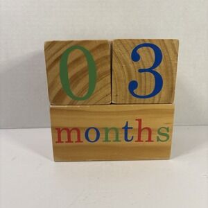 Baby Age Photo Milestone Blocks – Weeks, Months & Years Box Set